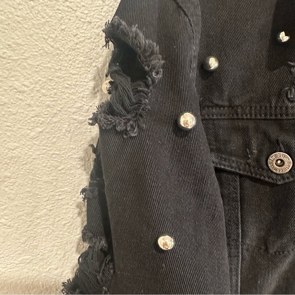 The Style Between Us Embellished Black Denim Jacket - Picture 5 of 12
